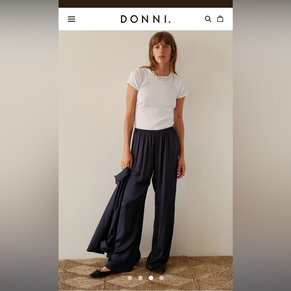 DONNI. Silky simple pant - black out of stock online. Worn once!